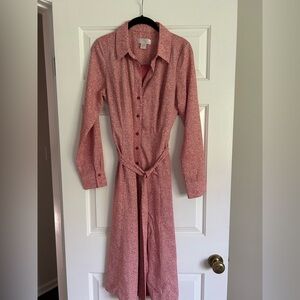 Rachel Parcell Dusty Rose Pink Long Sleeve Dress